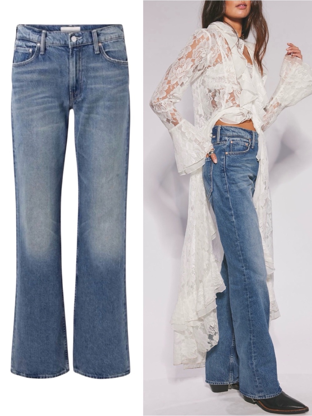 MOTHER SUPERIOR Jeans Reifler Early Blue Size 25
